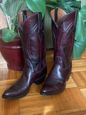 Lucchese Black Cherry Gavin Leather Boots